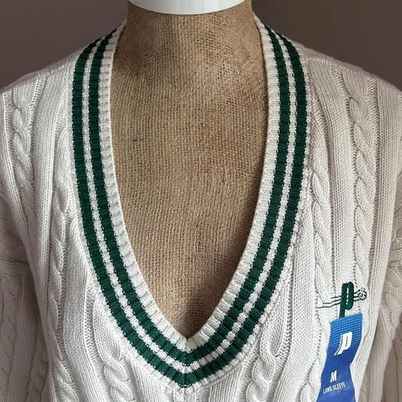 Prince Pickleball X Target Women's V neck Cable Knit Pullover Sweater NWT - Picture 5 of 7